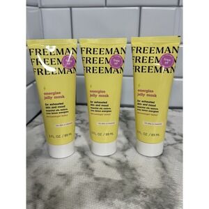 Freeman Energize Jelly Mask Yuzu Lemon Dual Cleanser 3 Pack 3oz NEW